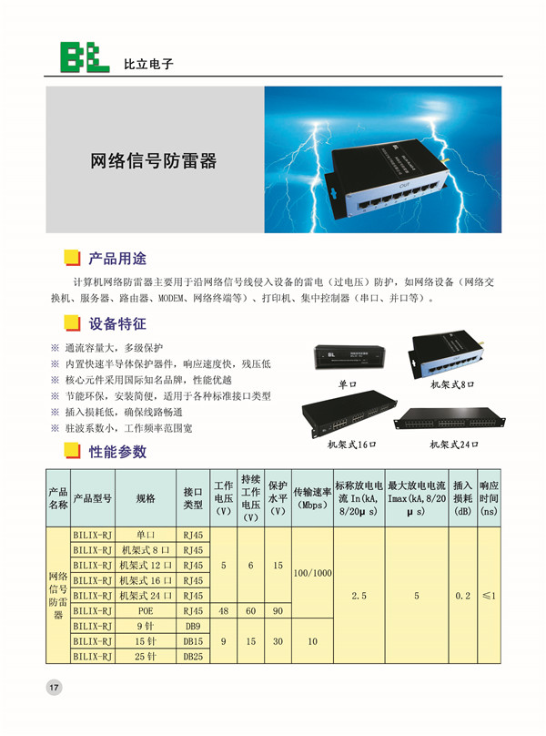 网络信号防雷器